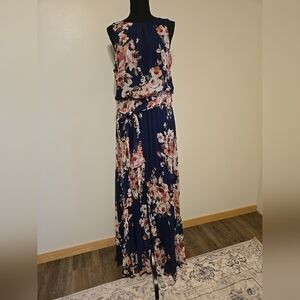 Navy Floral Maxi Dress